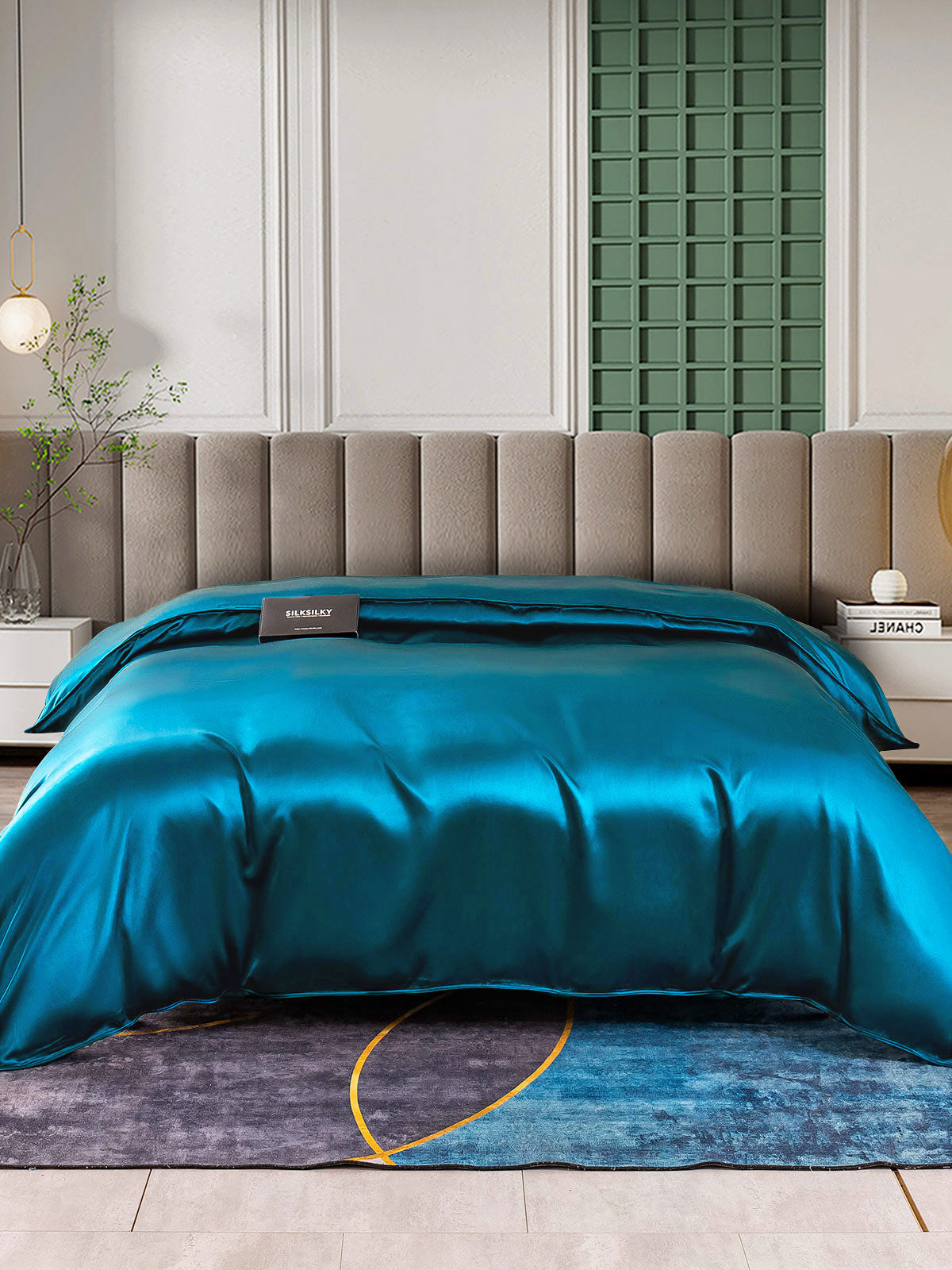 [Verde Acqua] SilkSilky-IT 25Momme Seta pura Duvet Cover 004