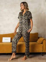 [Leopardo] SilkSilky-IT Seta pura Womens Pajamas 004
