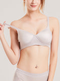 SilkSilky IT Maglia di seta Bra Grigio 001