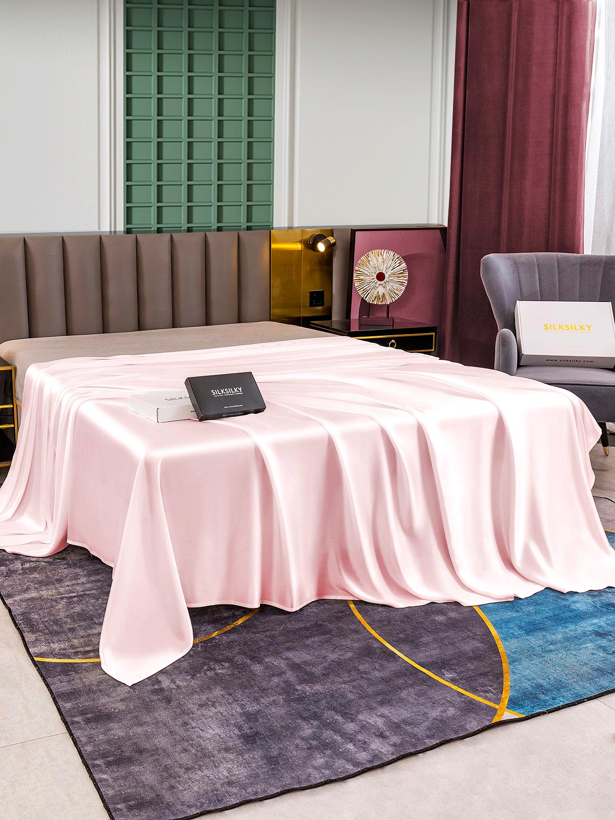 [Rosa] SilkSilky-IT 25Momme Seta pura Sheet 002