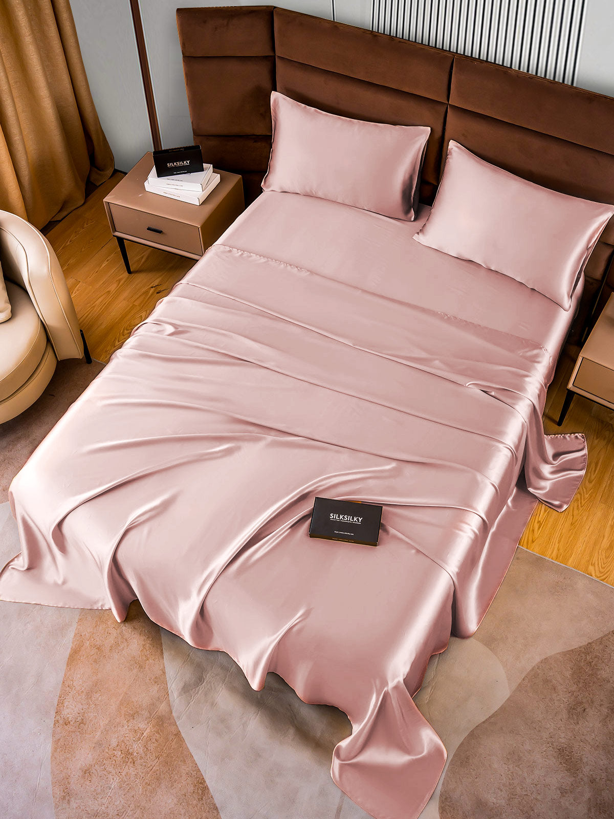 [Malva Pallido] SilkSilky-IT 22Momme Seta pura Bedding Set 006