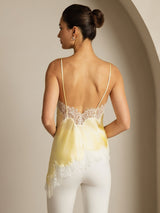 [Giallo Chiaro] SilkSilky-IT Spaghetti Strap V Neck Cami 002