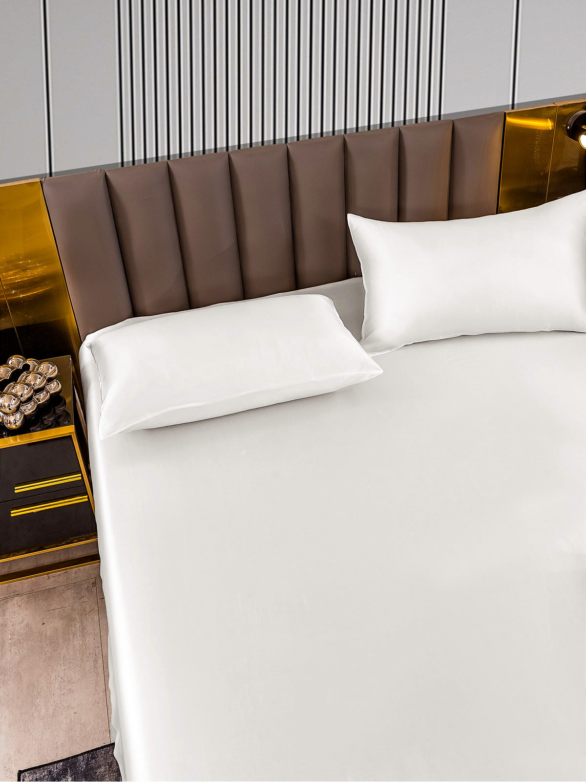 [Bianco] SilkSilky-IT 22Momme Seta pura Bedding Set 005