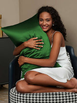 [Verde Scuro] SilkSilky-IT 19Momme Seta pura Pillowcase 002