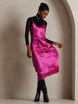 [Rosa Rossa] SilkSilky-IT Sleeveless V Neck Vestiti da donna 004