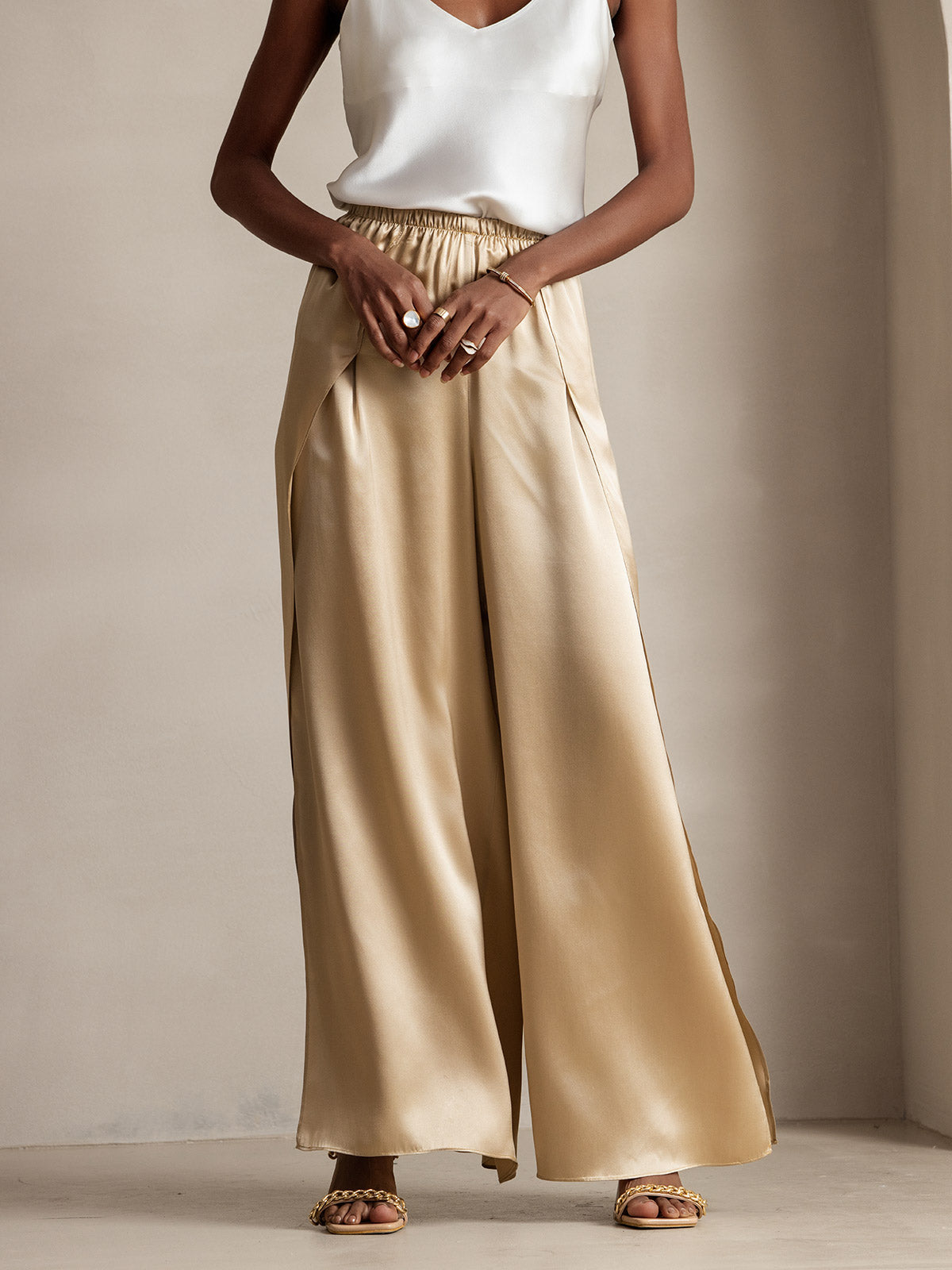 [Champagne] SilkSilky-IT 19Momme Seta Womens Pants 003