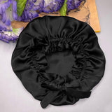 SilkSilky-IT Seta pura Sleep Cap Nero 006