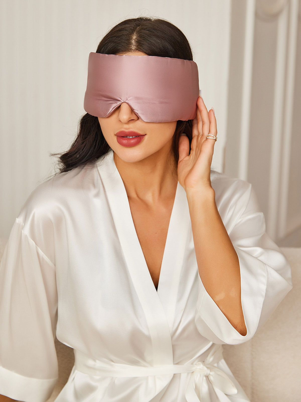 [Malva Pallido] SilkSilky-IT 19Momme Seta pura Eye Mask 004