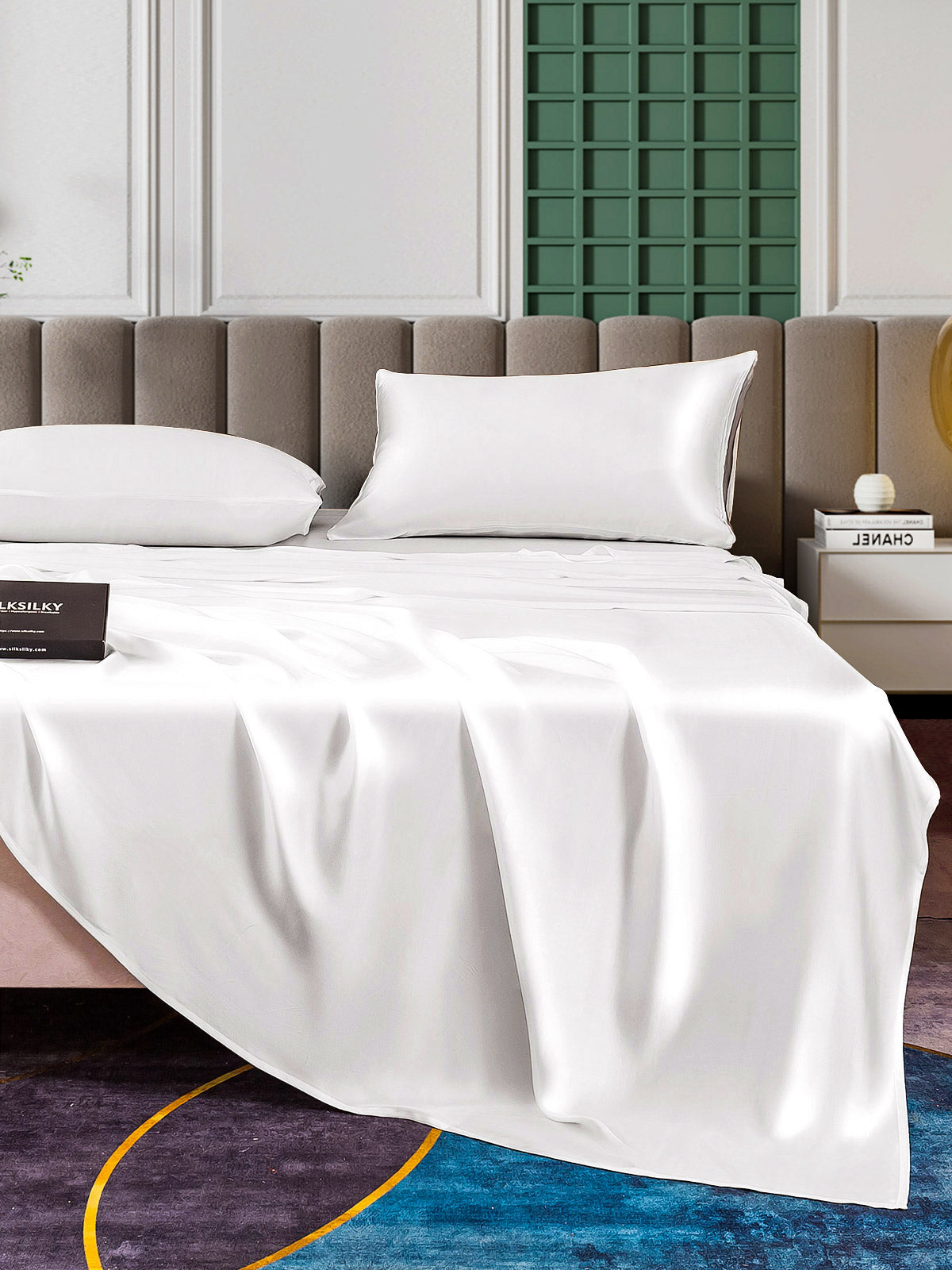 [Bianco] SilkSilky-IT 25Momme Seta pura Bedding Set 006