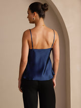 [Blu Scuro] SilkSilky-IT Sleeveless V Neck Cami 002