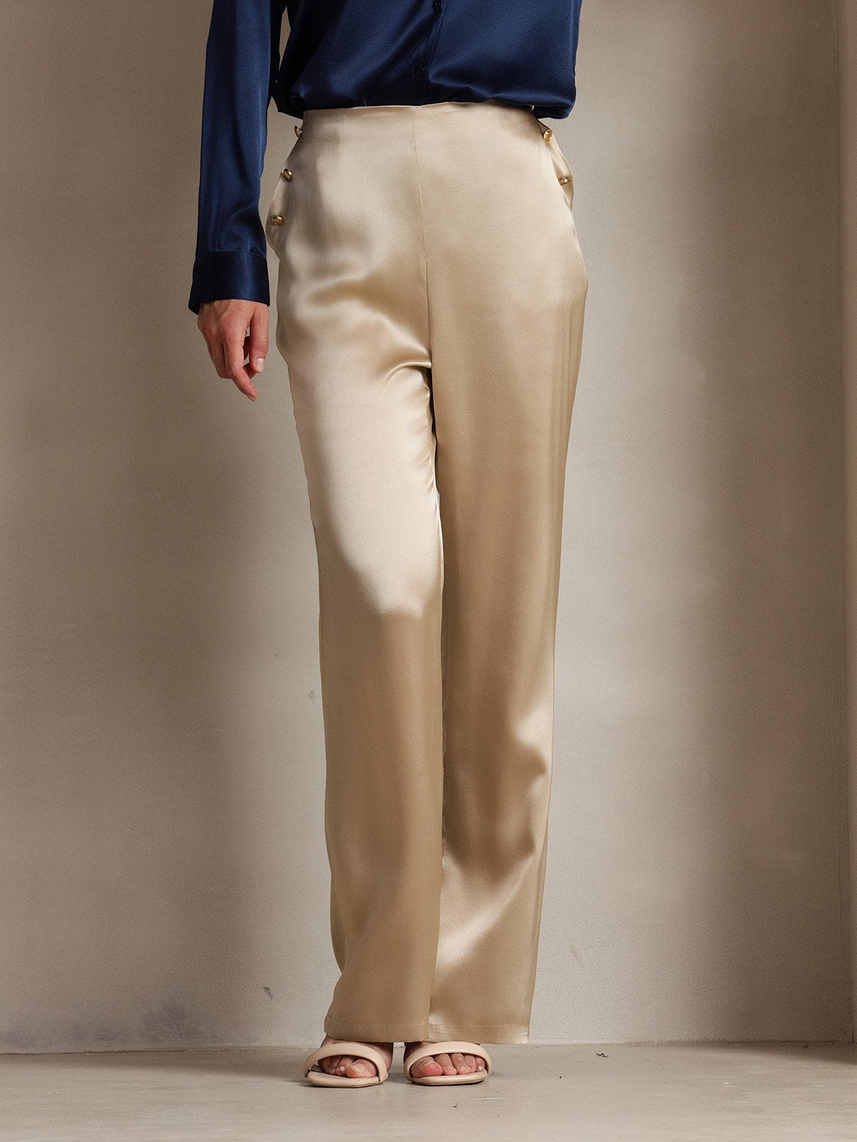 [Champagne] SilkSilky-IT 19Momme Seta Womens Pants 003