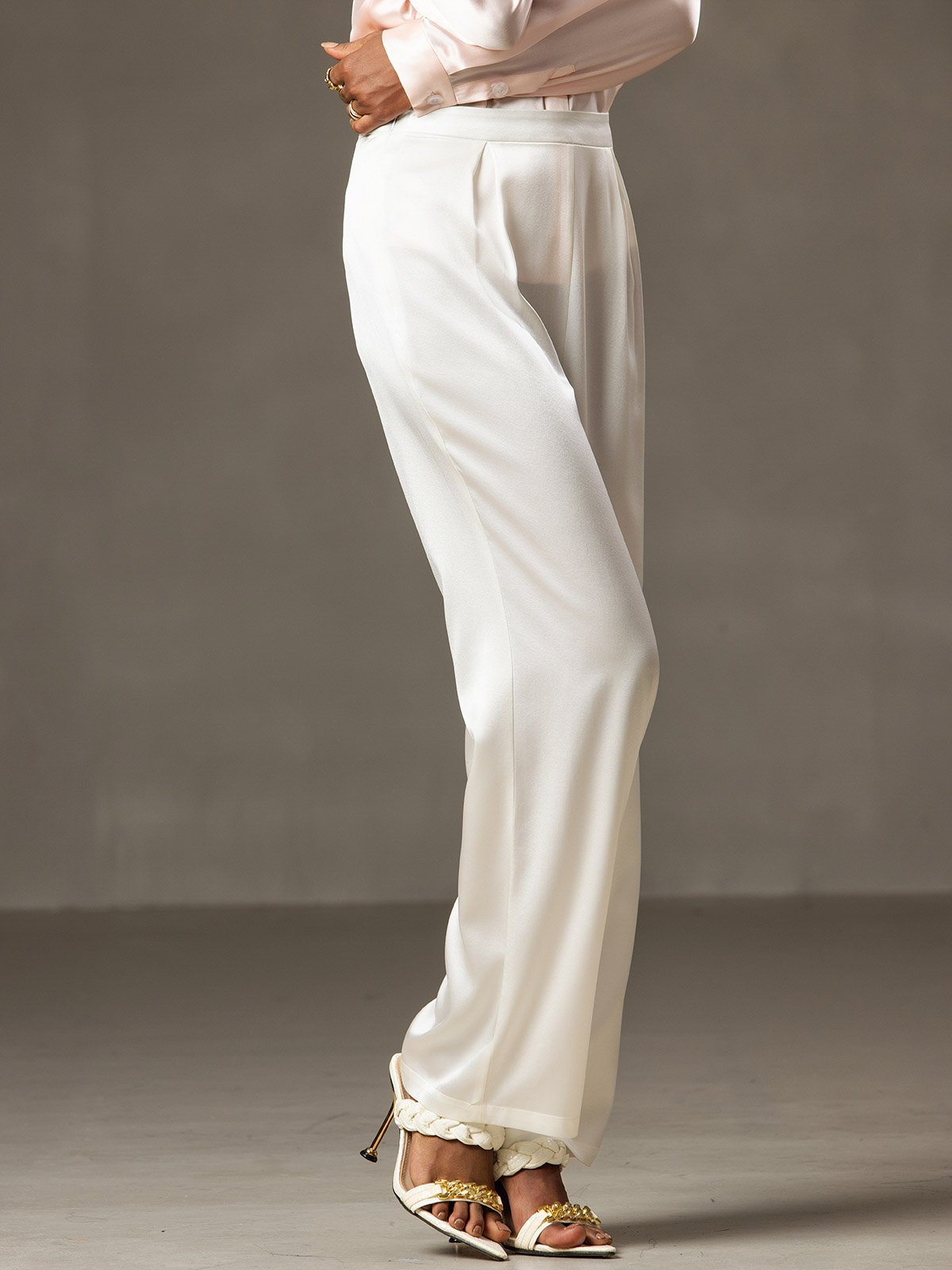 [Bianco] SilkSilky-IT 19Momme Seta Womens Pants 003
