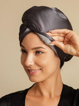 [Grigio Scuro] SilkSilky-IT Turbante Per Capelli 001