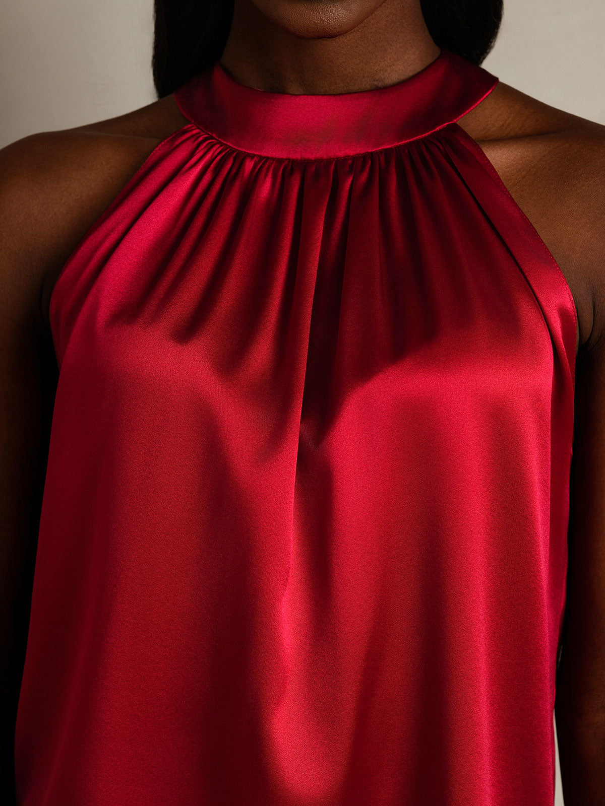 [Vino] SilkSilky-IT 19Momme Seta Senza maniche Womens T-Shirt 008