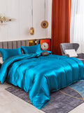 SilkSilky IT 19Momme Seta pura Bedding Set VerdeAcqua 001