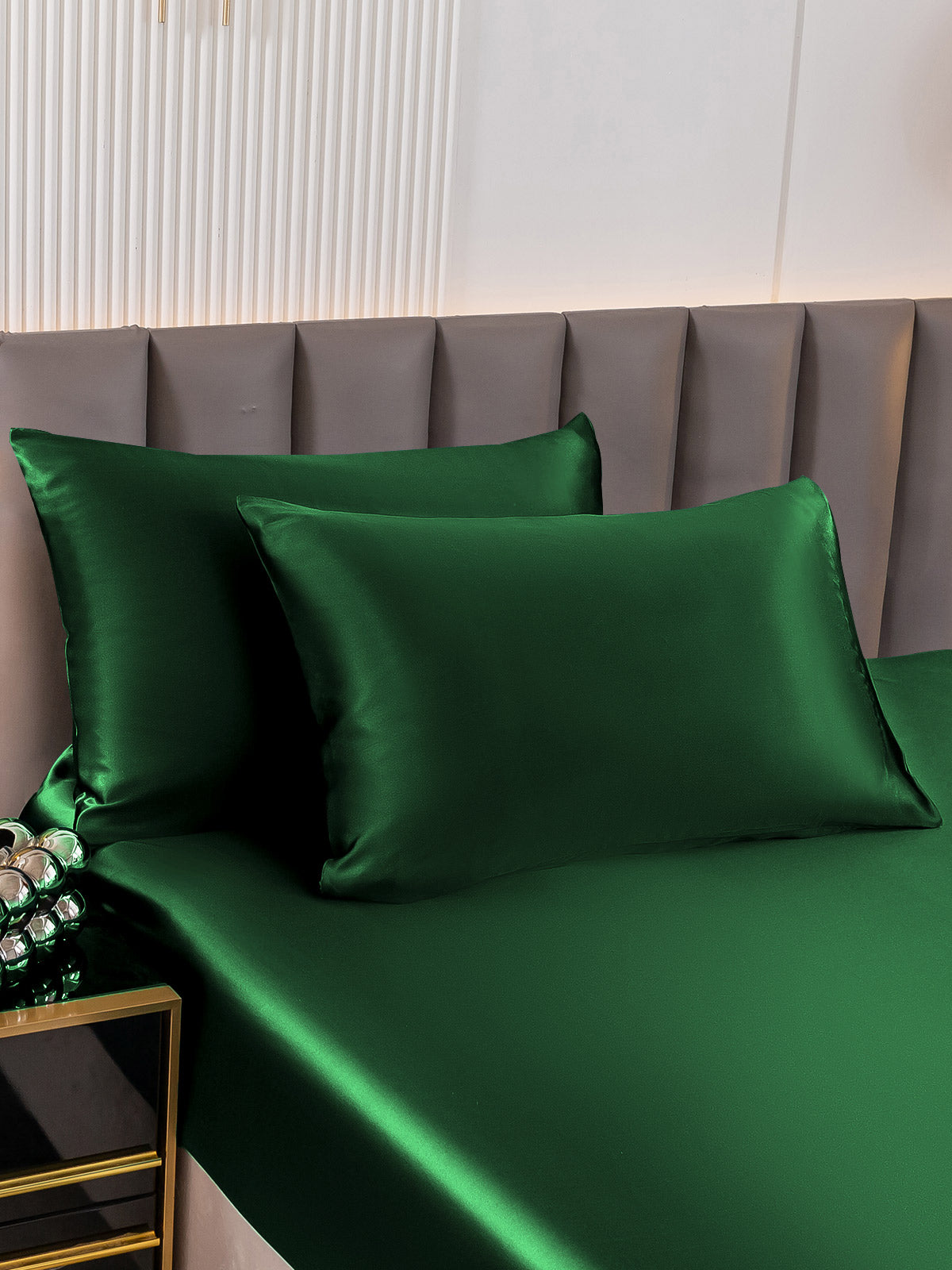 [Verde Scuro] SilkSilky-IT 22Momme Seta pura Pillowcase 002
