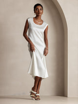 [Bianco] SilkSilky-IT Cap Sleeve Vestiti da donna 001