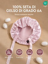 [Rosa Chiaro] SilkSilky-IT Cuffia di seta 002