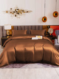 SilkSilky IT 19Momme Seta pura Bedding Set Caffè 002