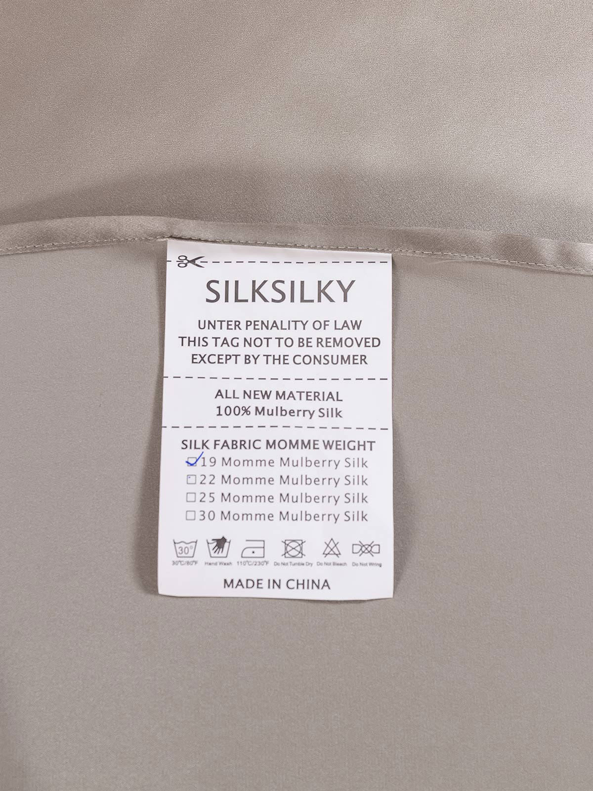 [Grigio] SilkSilky-IT 22Momme Seta pura Sheet 005