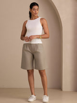 [Bianco] SilkSilky-IT Sleeveless Round Neck Cami 007