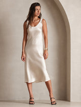 [Beige] SilkSilky-IT Sleeveless Vestiti da donna 005