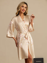 [Champagne] SilkSilky-IT 3/4 Sleeve Vestaglia da donna 004