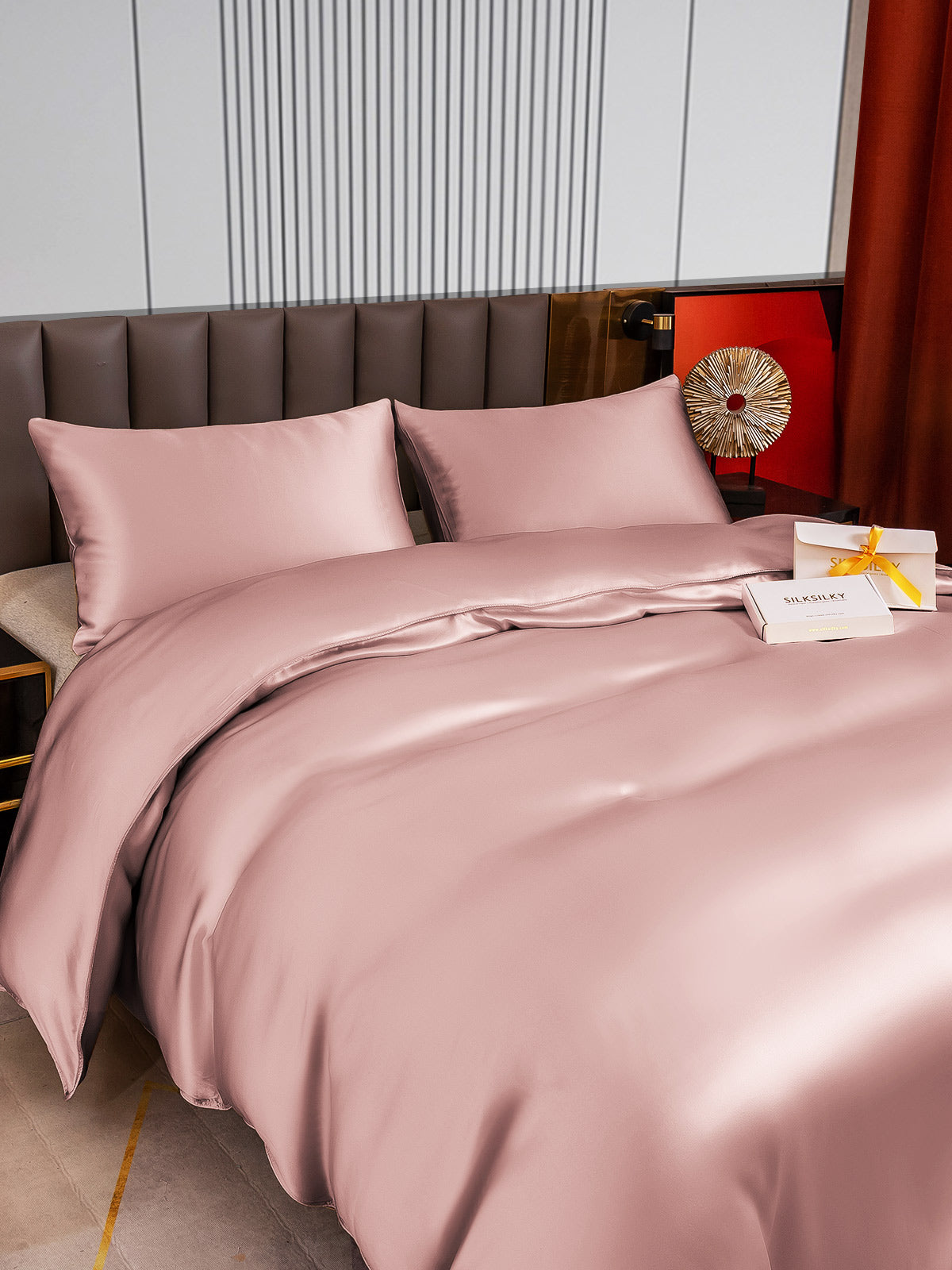 [Malva Pallido] SilkSilky-IT 22Momme Seta pura Bedding Set 004