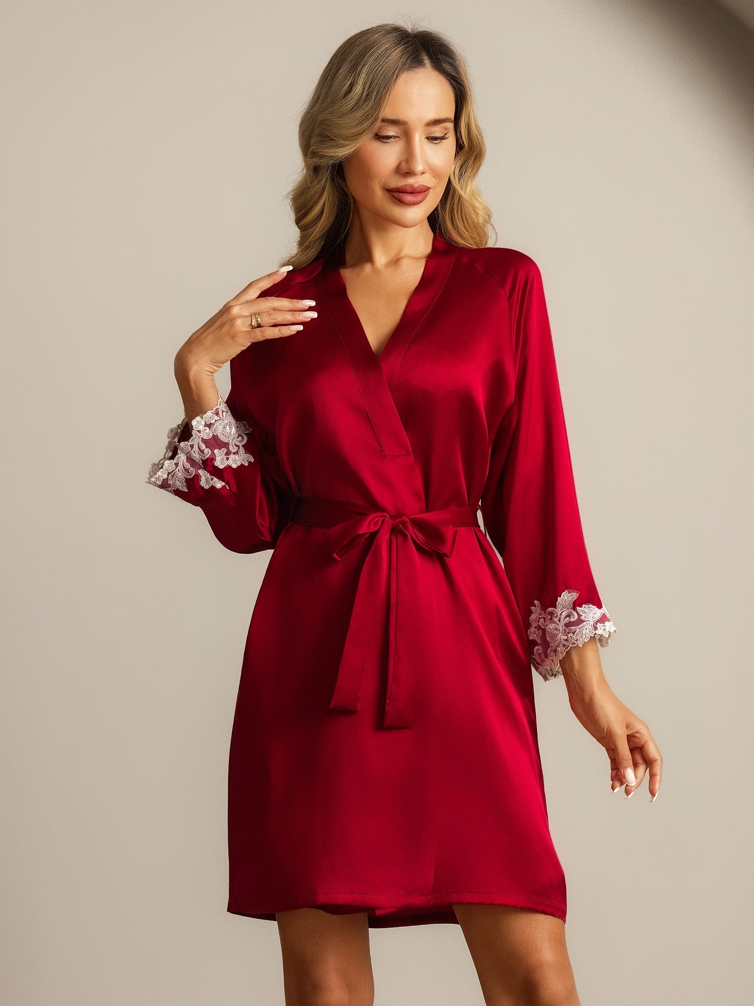 [Vino] SilkSilky-IT Seta pura Womens Robe 001,
