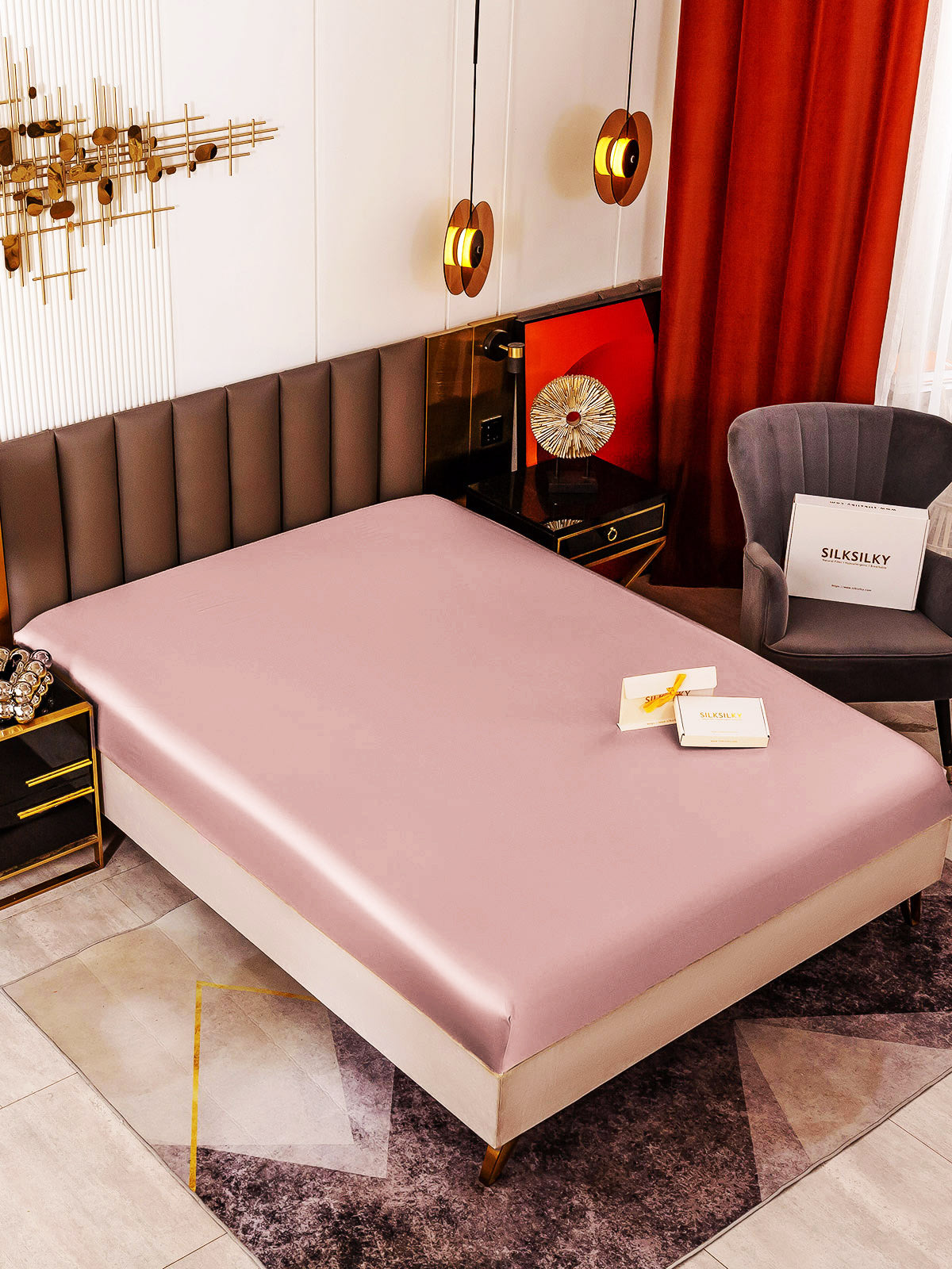 [Malva Pallido] SilkSilky-IT 19Momme Seta pura Sheet 001