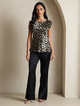 [Leopardo] SilkSilky-IT 19Momme Seta Womens T-Shirt 003