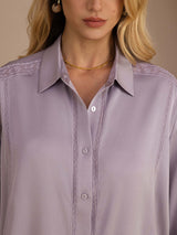 [Viola] SilkSilky-IT Long Sleeve Lapel Collar Camicette 006