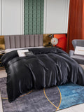 SilkSilky IT 25Momme Seta pura Duvet Cover Nero 004