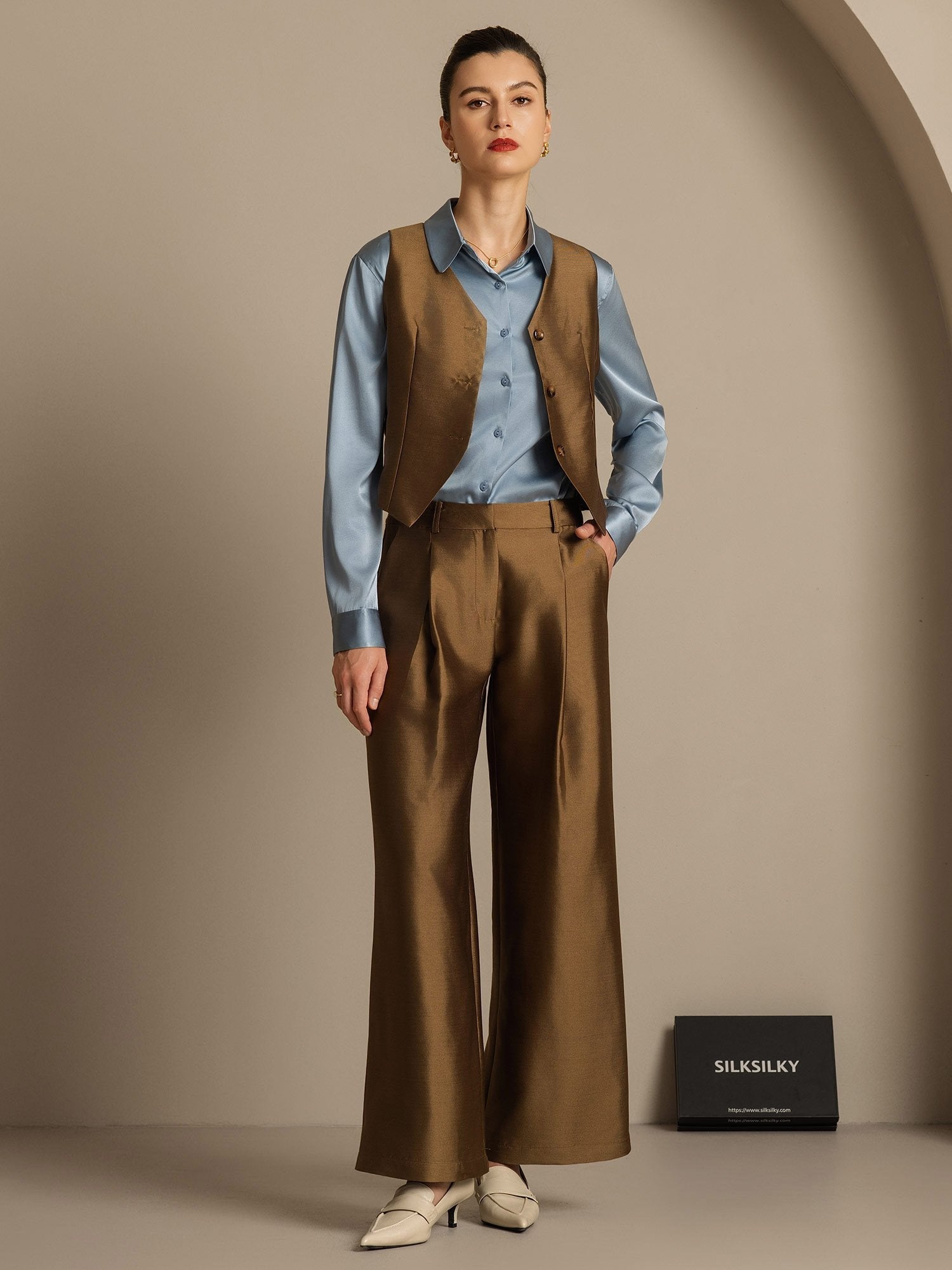 [Bronzo] SilkSilky-IT 32Momme Seta Womens Pants 008,