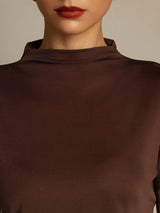 [Caffè] SilkSilky-IT Short Sleeve Magliette donna 004
