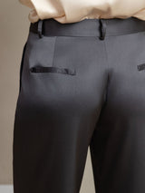 [Grigio Scuro] SilkSilky-IT 19Momme Seta Womens Pants 004,
