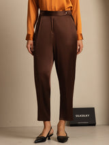 [Cioccolato Fondente] SilkSilky-IT 19Momme Seta Womens Pants 005