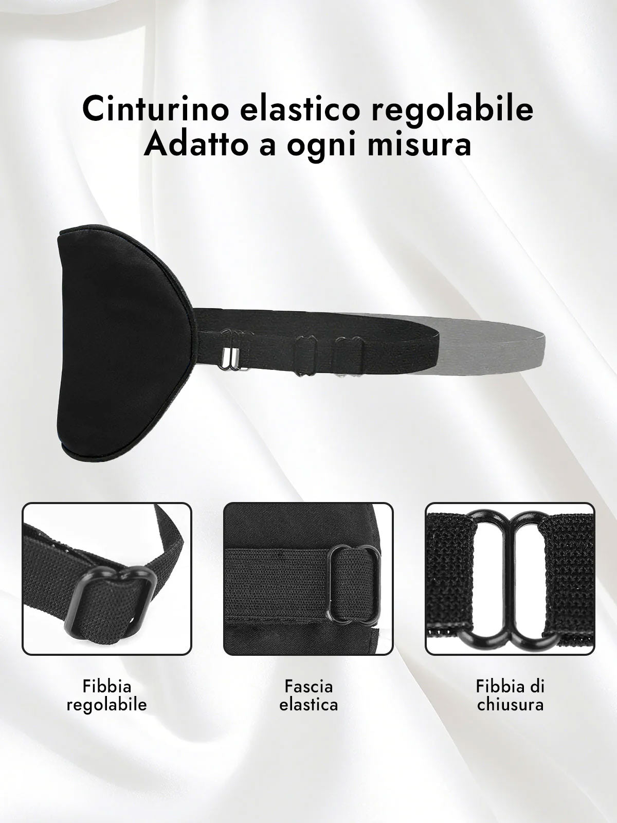 [Nero] SilkSilky-IT Mascherina da Notte 004