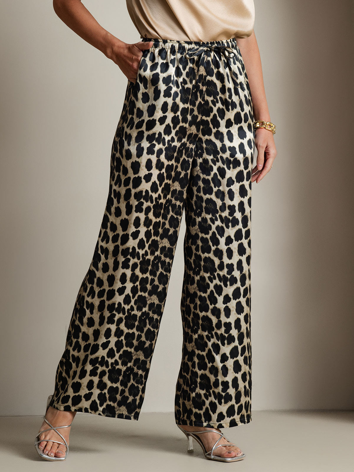 [Leopardo] SilkSilky-IT Seta pura Womens Pants 006