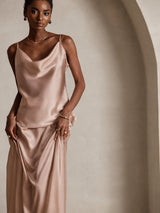 [Toscana] SilkSilky-IT Spaghetti Strap Cowl Neck Cami 003