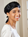 SilkSilky IT Seta pura Sleep Cap Nero 001