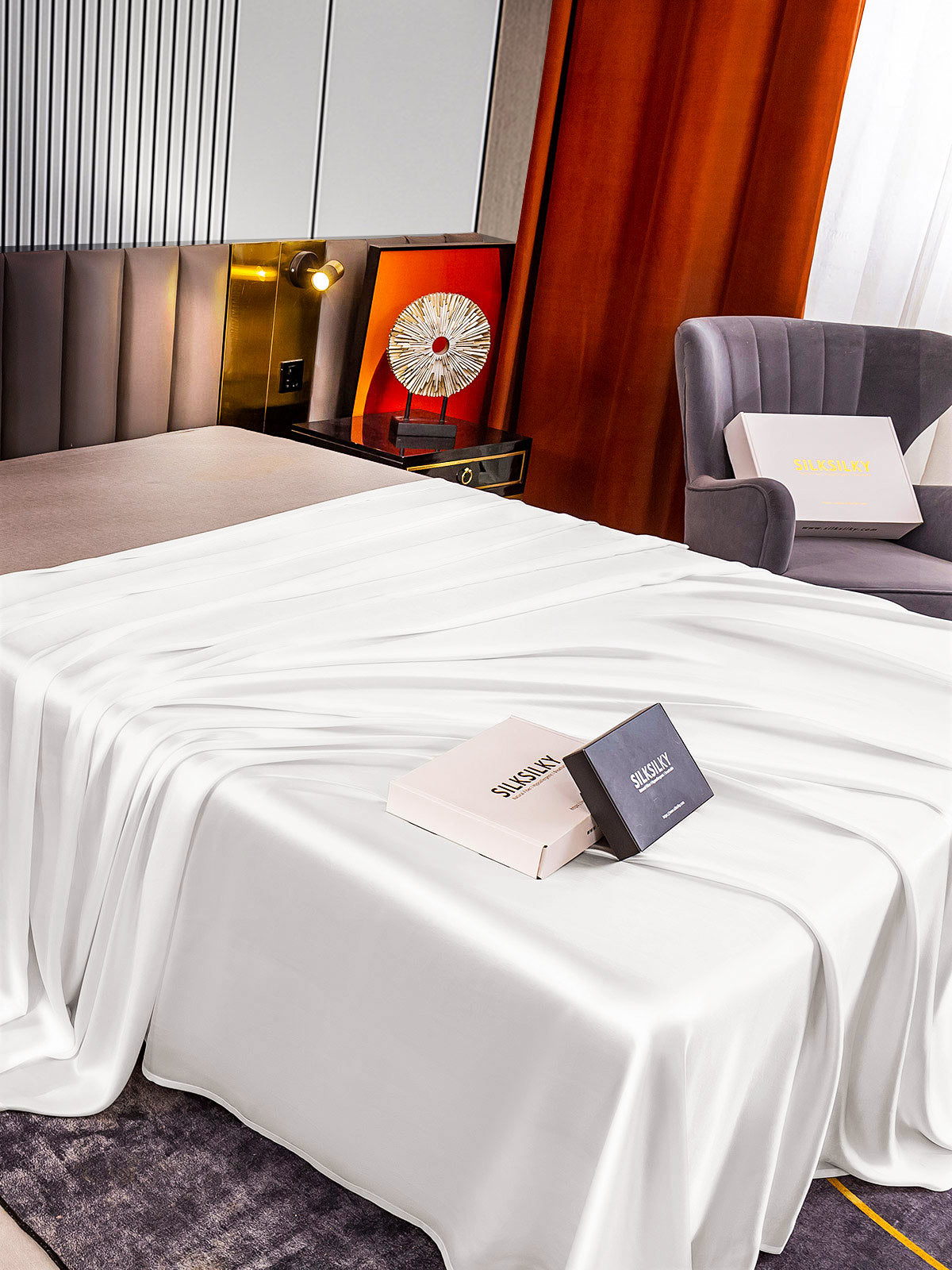 [Bianco] SilkSilky-IT 22Momme Seta pura Sheet 003