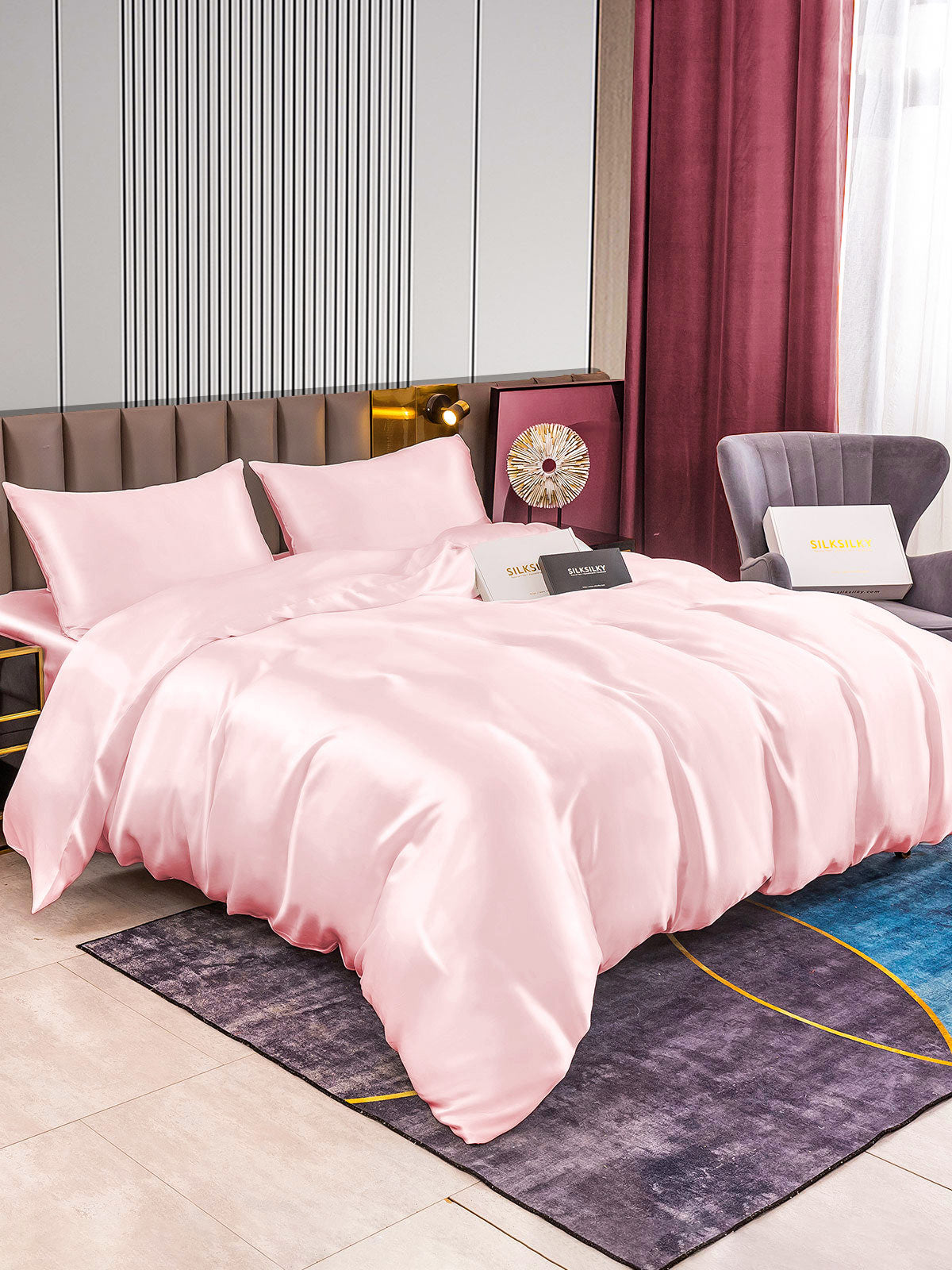 [Rosa] SilkSilky-IT 22Momme Seta pura Bedding Set 002