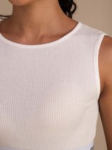 [Bianco] SilkSilky-IT Sleeveless Crew Neck Cami 005