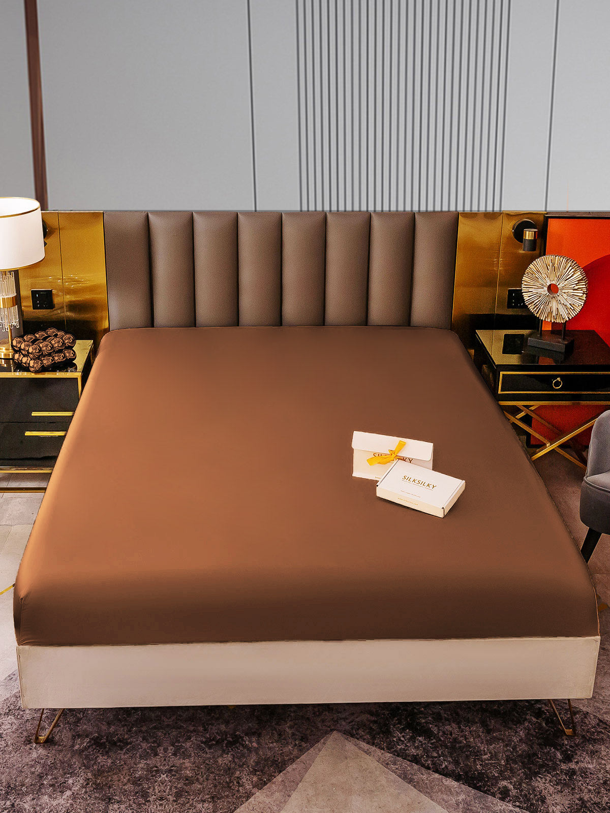 [Caffè] SilkSilky-IT 22Momme Seta pura Sheet 001
