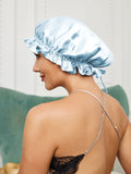 SilkSilky-IT Seta pura Sleep Cap Azzurro 001