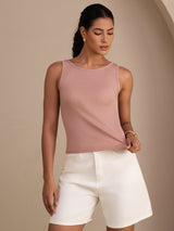 [Rosa] SilkSilky-IT Sleeveless Round Neck Cami 001