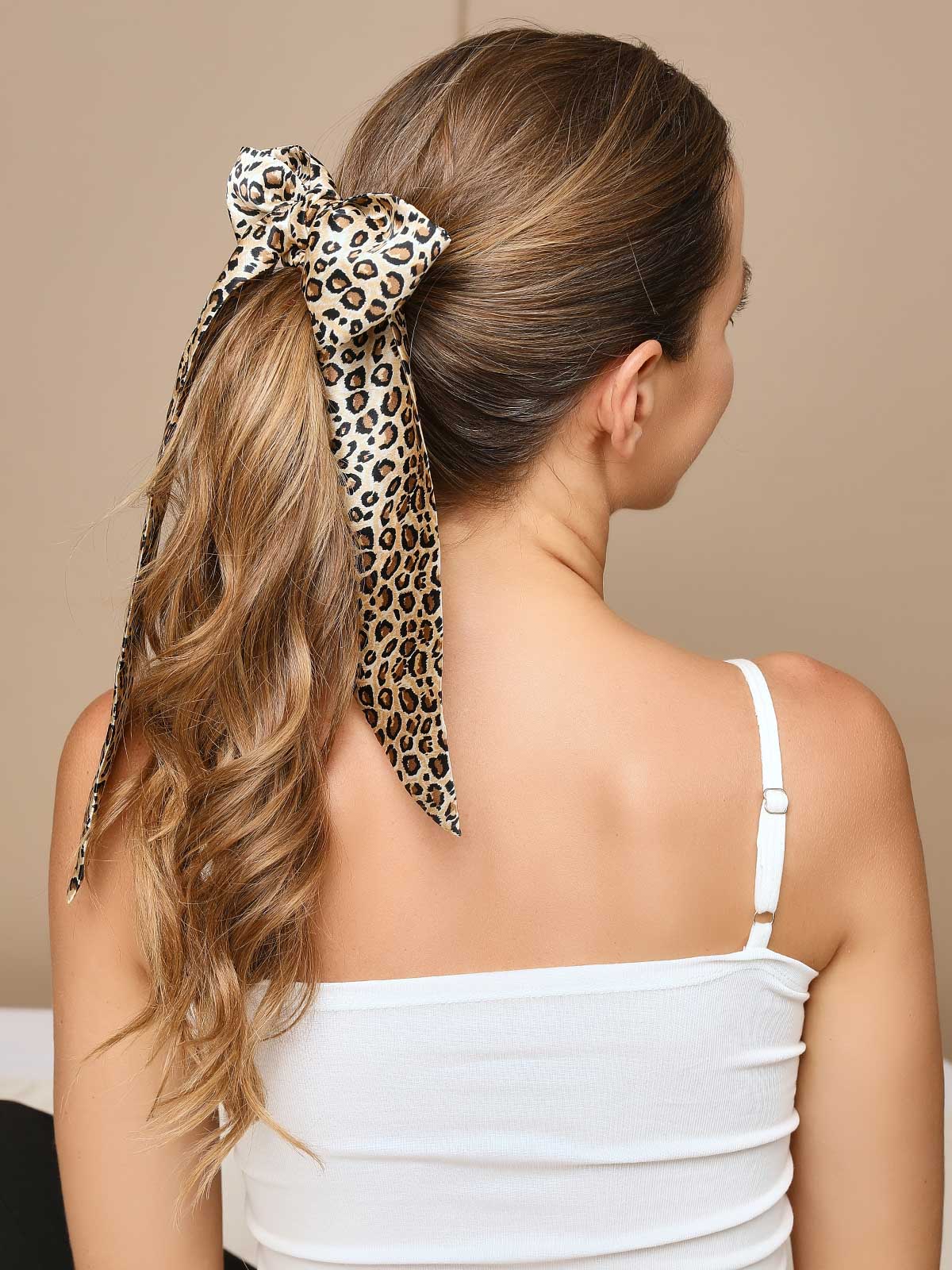 SilkSilky-IT 19Momme Seta pura Scrunchie Leopardo 003