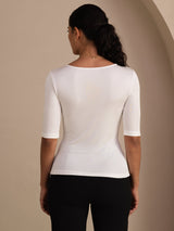[Bianco] SilkSilky-IT Half Sleeve Magliette donna 002