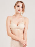 SilkSilky IT Maglia di seta Bra Beige 003